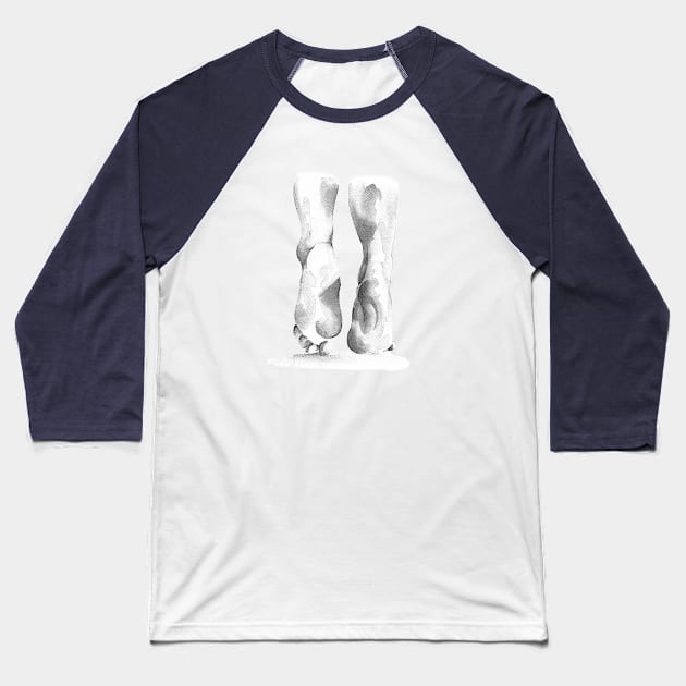 Feet Baseball T-Shirt by Bridgetdav